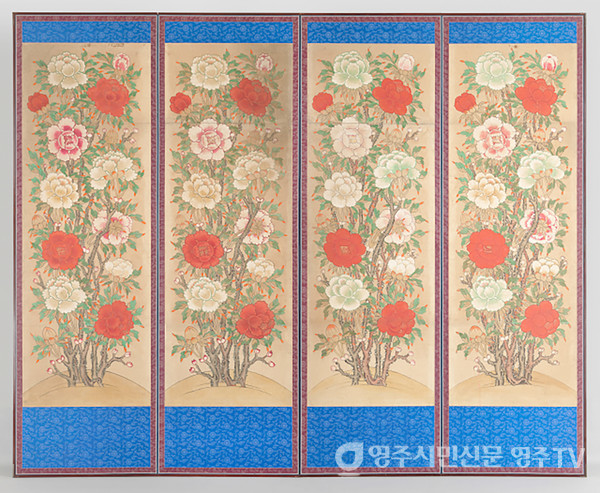 조선왕실에서 쓰인 모란 병풍(국가유산청)