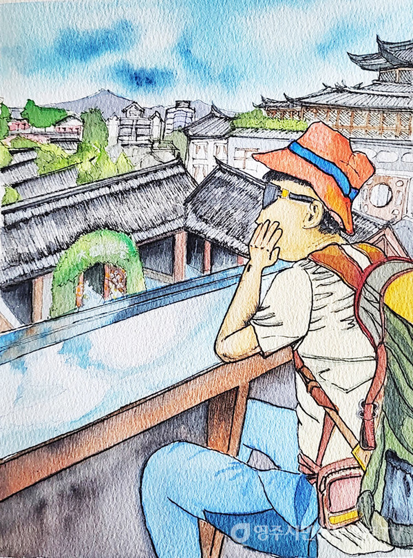 자화상(여행 중의 모습)