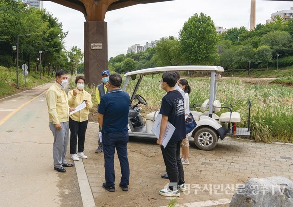 관내 주민불편 현장확인 모습