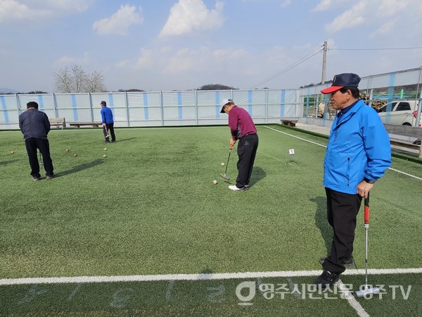 안정 게이트볼장 내부
