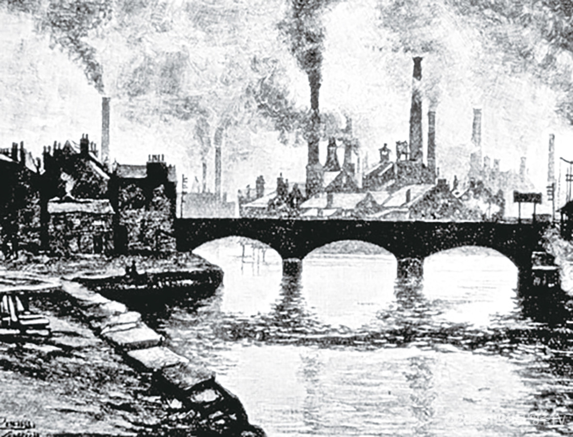 산업혁명 당시 런던의 굴뚝들