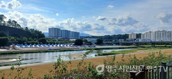 역사가 흐르는 '배고개둔치' 전경