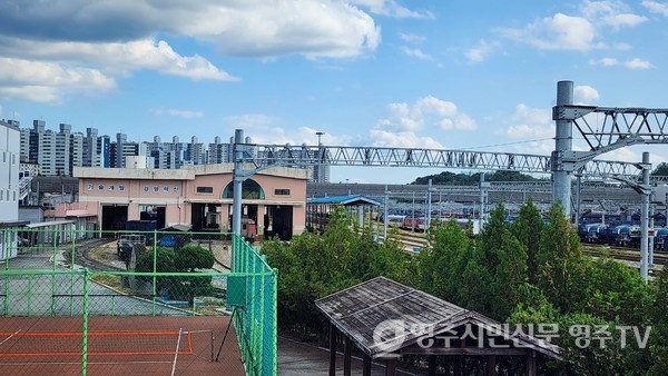 기존 차량정비고 전경