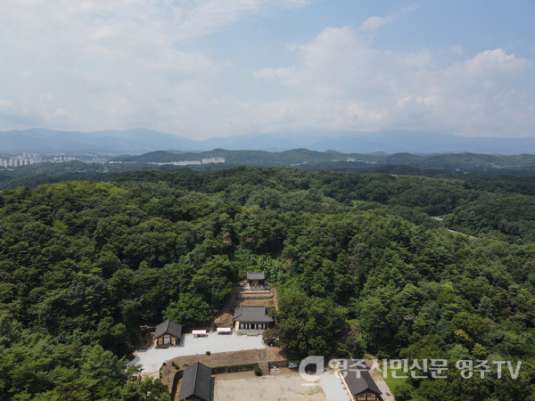 산불방지 안전공간 조성사업 전 드론 사진