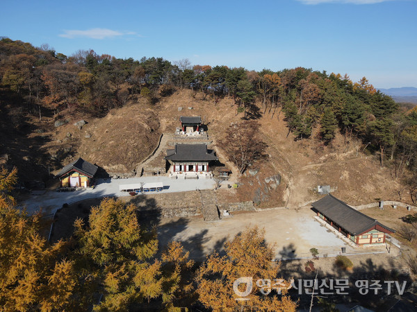 산불방지 안전공간 조성사업 후 드론 사진